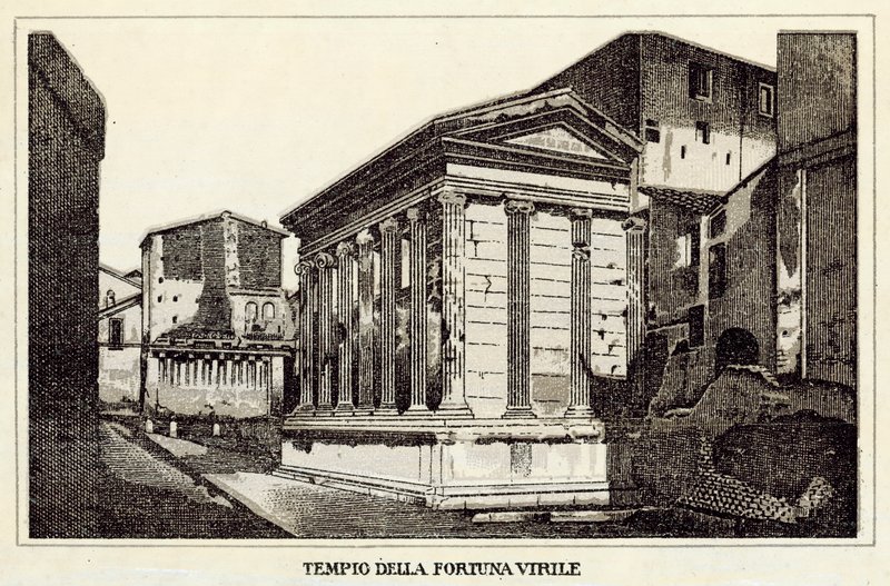 Roma: Templo de la Fortuna Viril de Italian School