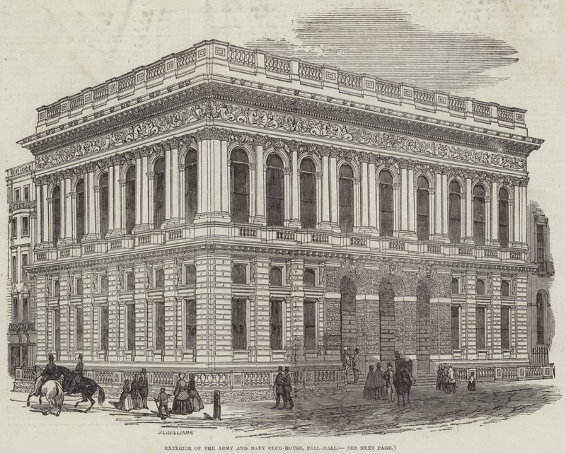 Exterior del Army and Navy Club-House, Pall-Mall de J.L. Williams