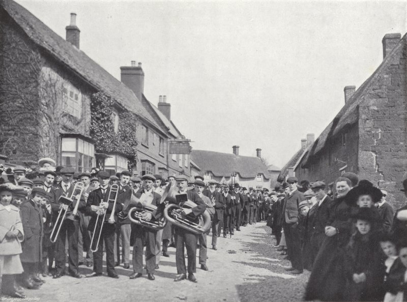 Festival del pastel de liebre de Hallaton, la procesión de J. Benjamin Stone