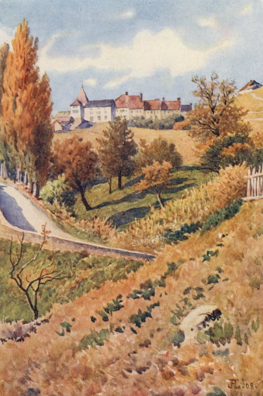 Grandvaux de Cully (litografía en color) de J. Hardwicke Lewis