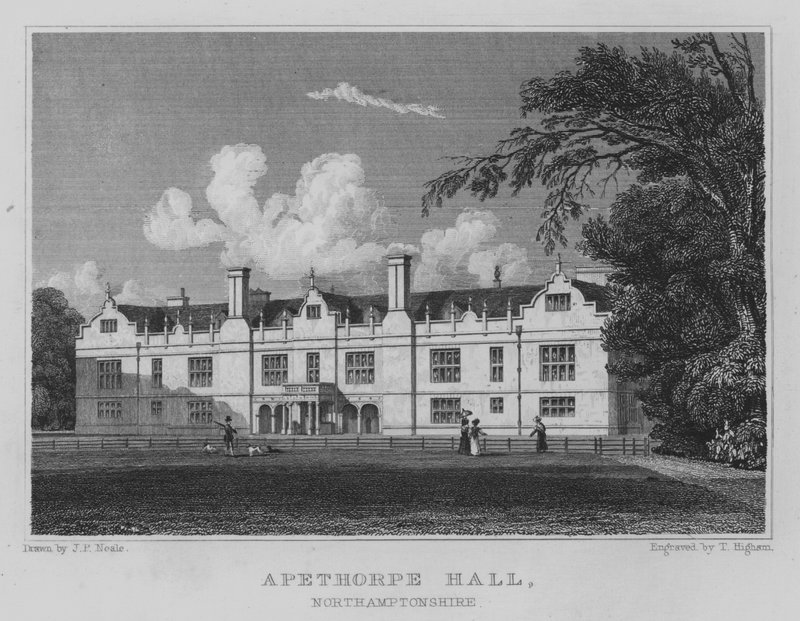 Apethorpe Hall, Northamptonshire de John Preston Neale