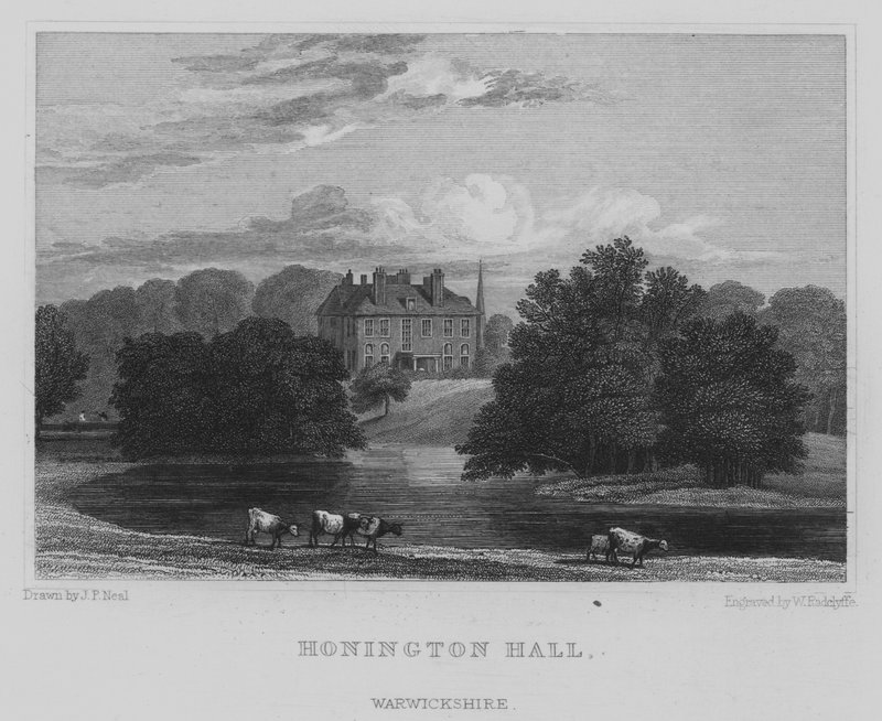 Honington Hall, Warwickshire de John Preston Neale
