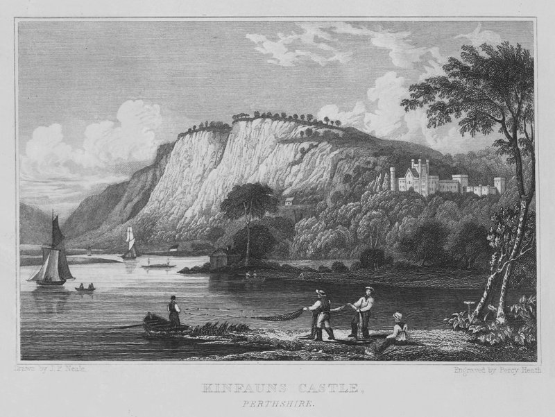 Castillo de Kinfauns, Perthshire de John Preston Neale