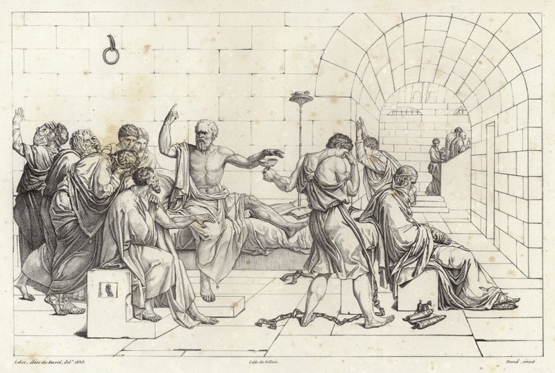 La muerte de Sócrates de Jacques Louis David