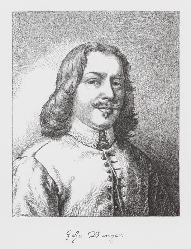 John Bunyan, retrato (grabado) de James Dawson Watson