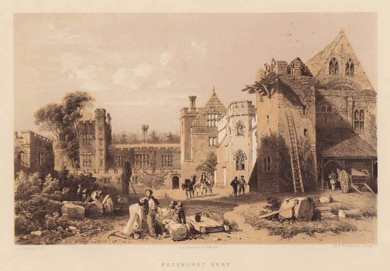 Penshurst, Kent (aguatinta) de James Duffield Harding