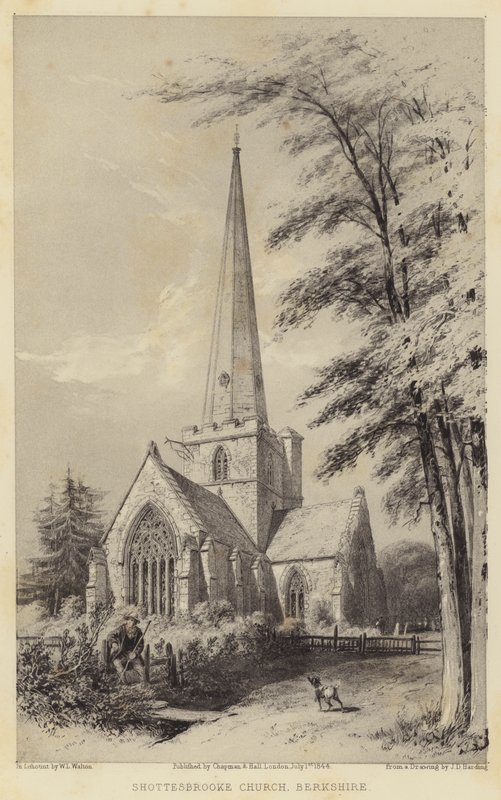 Iglesia de Shottesbrooke, Berkshire de James Duffield Harding