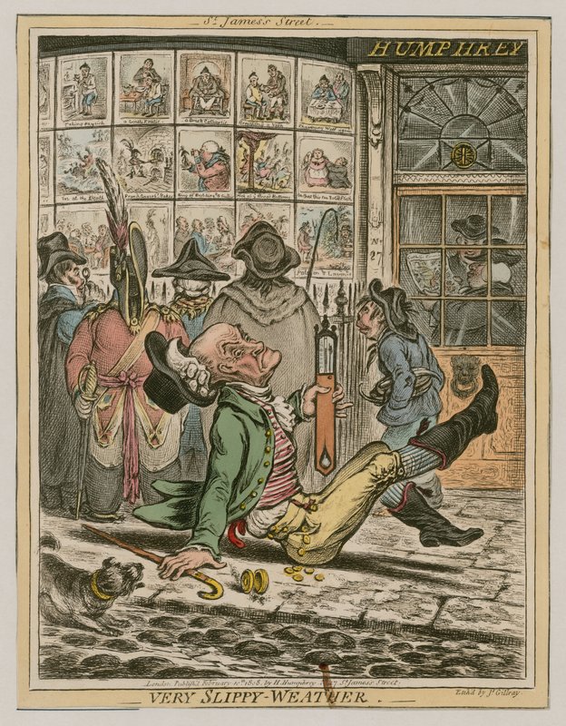 Clima muy resbaladizo de James Gillray