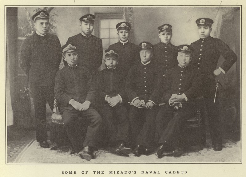 Algunos de los cadetes navales del Mikado de Japanese Photographer