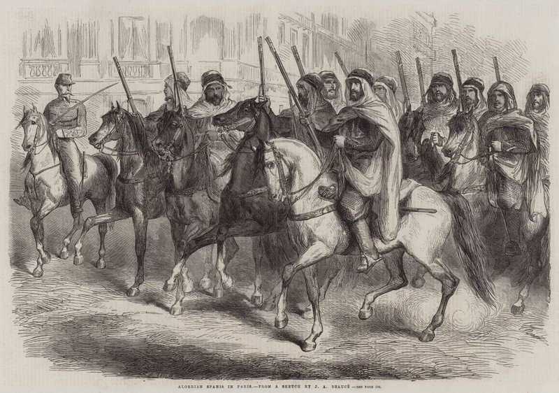 Spahis argelinos en París de Jean Adolphe Beauce