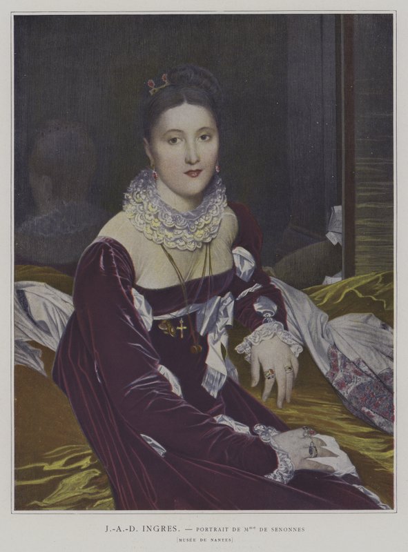 Retrato de Madame de Senonnes de Jean Auguste Dominique (after) Ingres