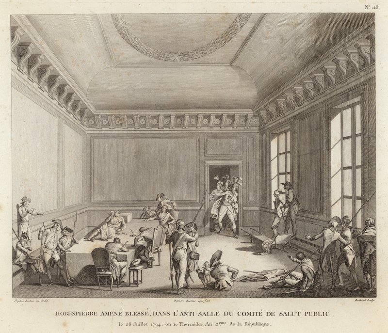 Maximilien de Robespierre lidera un asalto de Jean Duplessi Bertaux