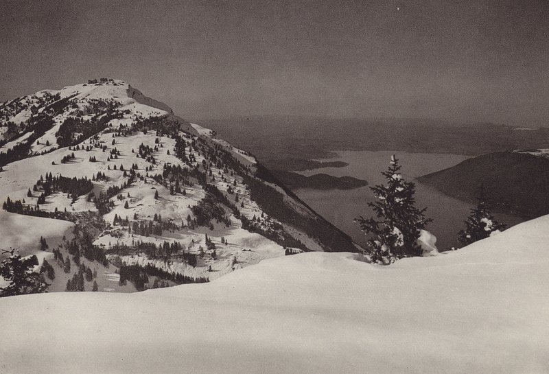 El Rigi en invierno (foto en blanco y negro) de Jean Gaberell