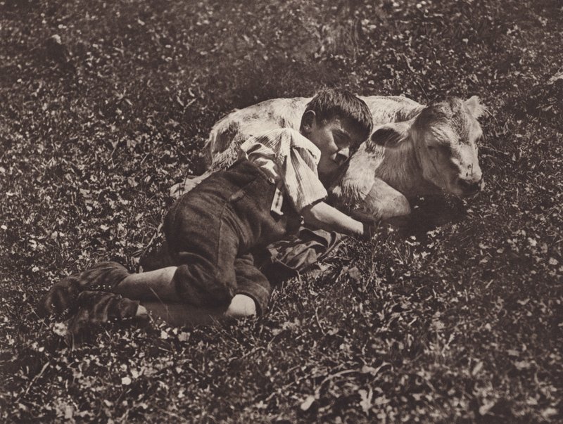 Suiza: Siesta (foto en blanco y negro) de Jean Gaberell