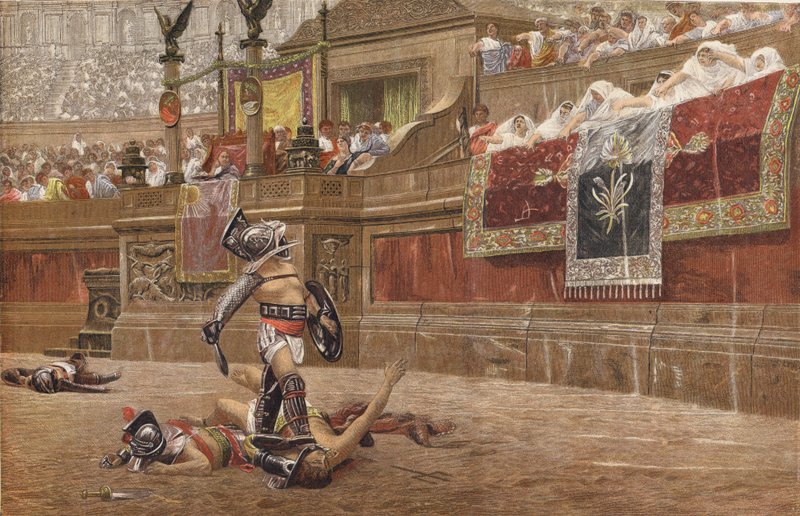 Los Gladiadores de Jean Leon after Gerome