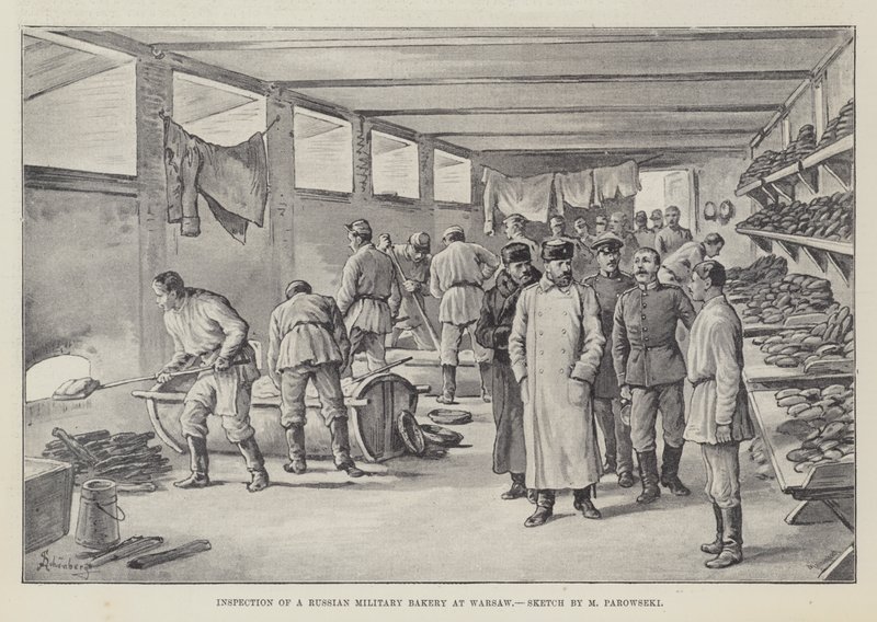 Inspección de una panadería militar rusa en Varsovia de Johann Nepomuk Schonberg