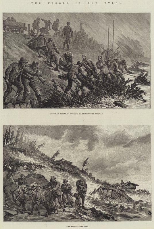 Las inundaciones en el Tirol de Johann Nepomuk Schonberg