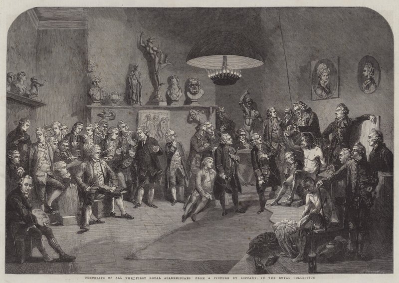 Retratos de todos los Primeros Académicos Reales de Johan Joseph Zoffany