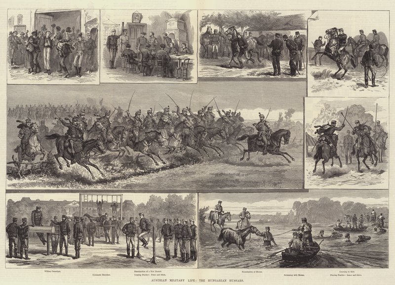 Vida militar austriaca, los húsares húngaros de Johann Nepomuk Schonberg
