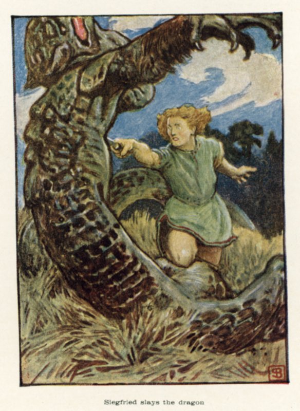 Siegfried mata al dragón de John Byam Liston Shaw