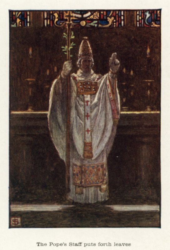 El bastón del Papa brota hojas de John Byam Liston Shaw