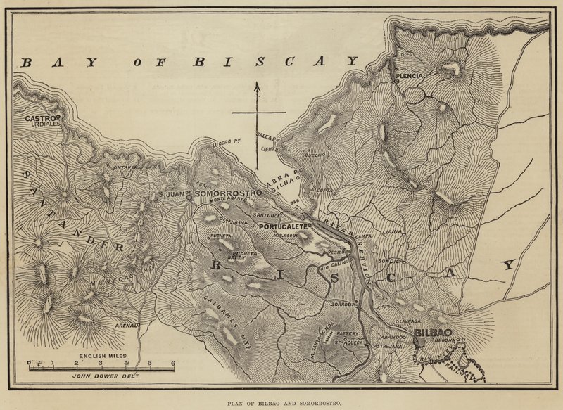 Plano de Bilbao y Somorrostro de John Dower