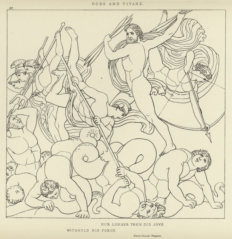 Dioses y titanes de John Flaxman