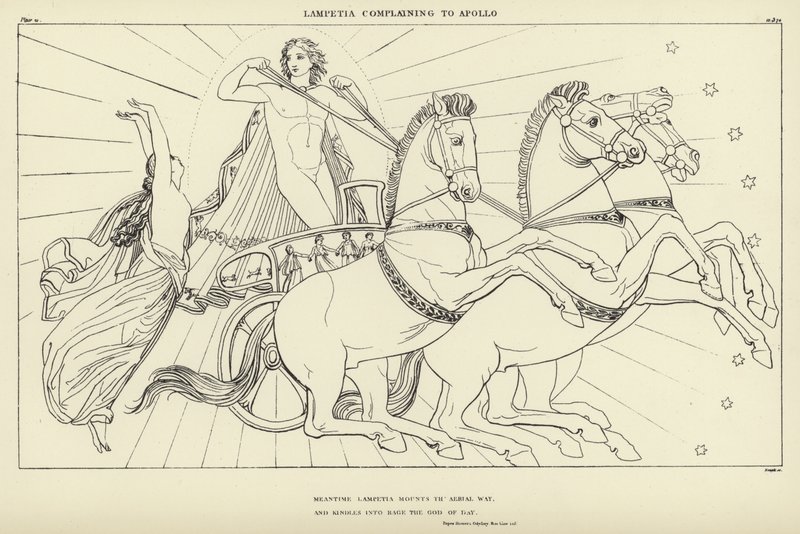 Lampetia quejándose a Apolo de John Flaxman