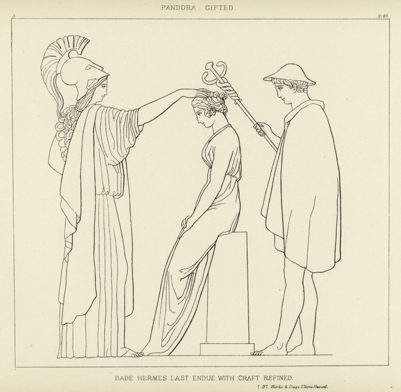 Pandora Dotada de John Flaxman