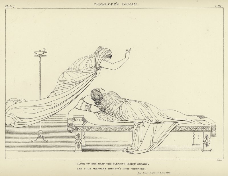El Sueño de Penélope de John Flaxman