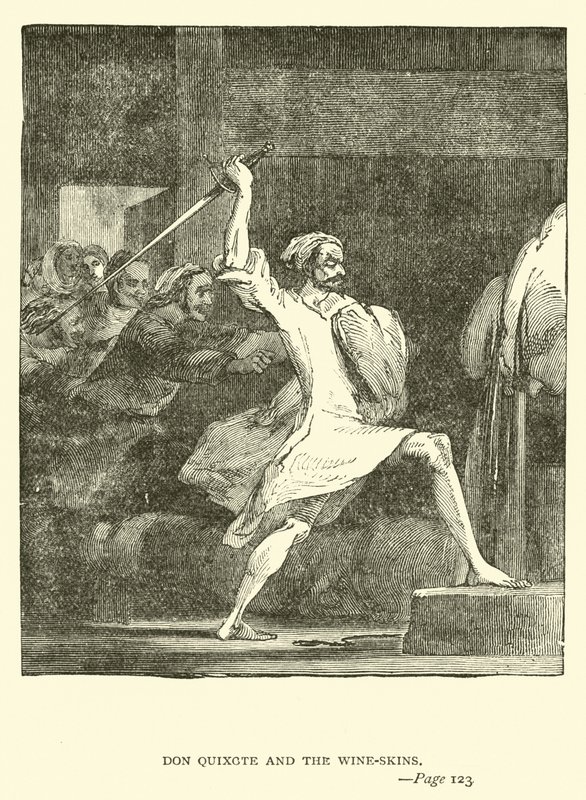 Don Quijote y los Odres de Vino de John Gilbert