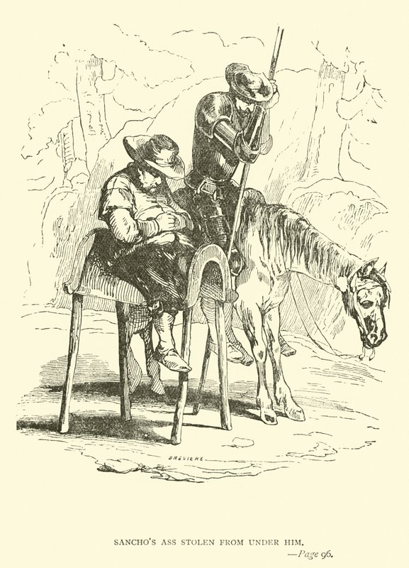 El asno de Sancho robado de debajo de él de John Gilbert
