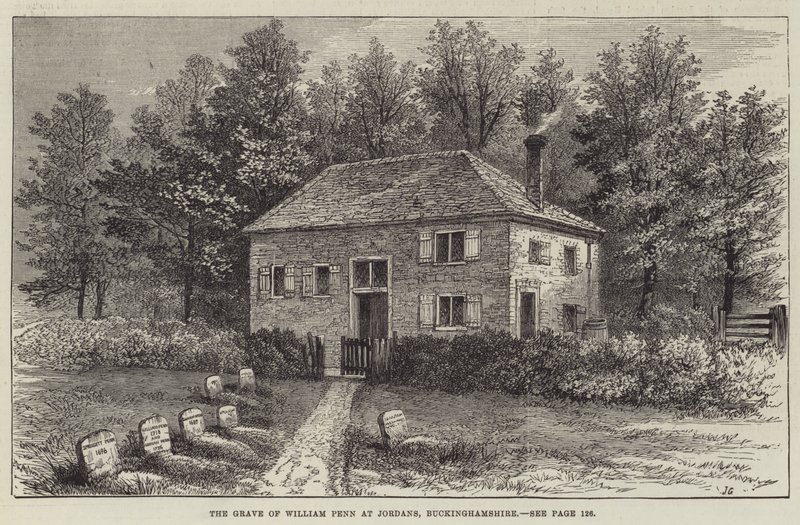 La tumba de William Penn en Jordans, Buckinghamshire de John Gilbert