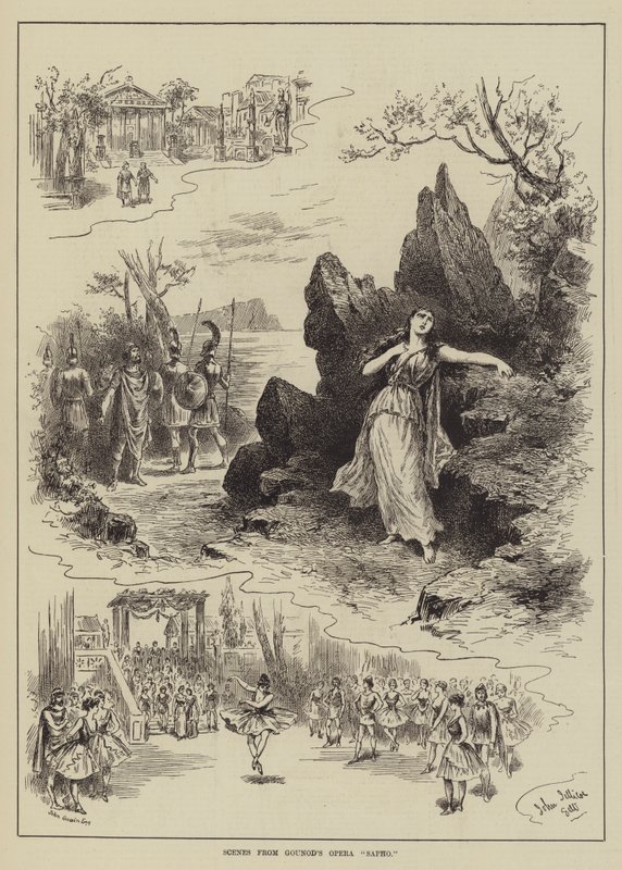 Escenas de la ópera Sapho de Gounod de John Jellicoe