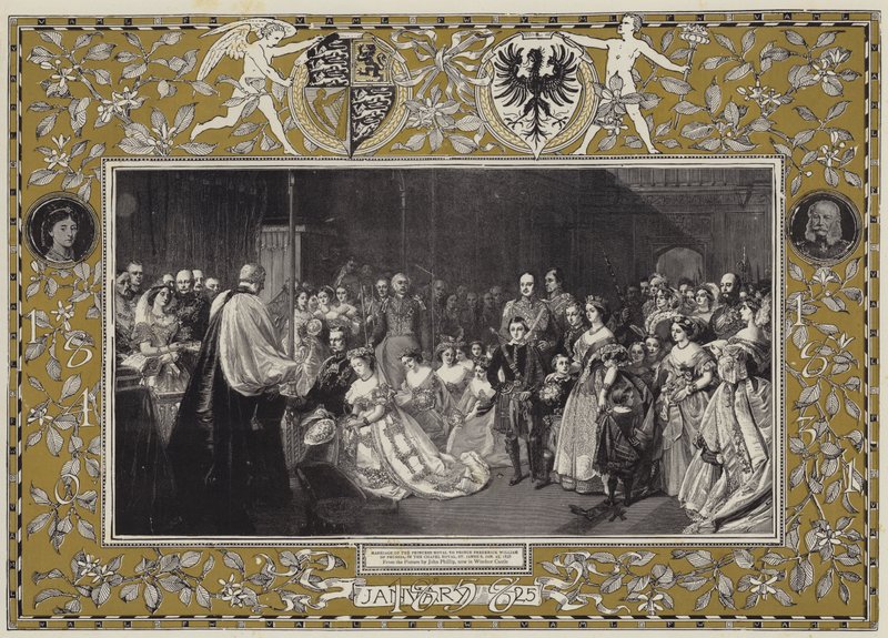 Matrimonio de la Princesa Real con el Príncipe Federico Guillermo de Prusia, en la Capilla Real, St James