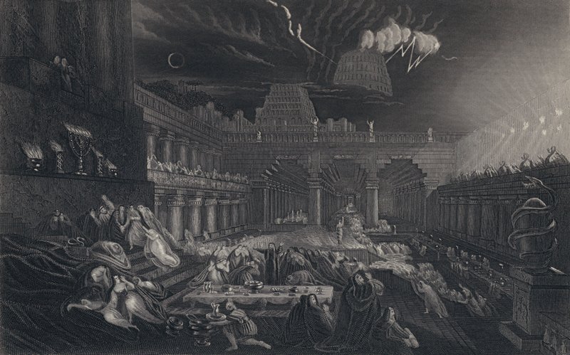 El Banquete de Belsasar de John after Martin