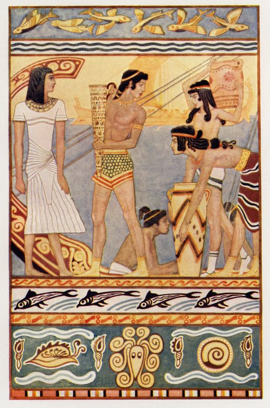 Sea-Traders from Crete (litografía en color) de John (after) Duncan