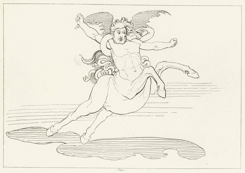Caco, Infierno, Canto 25 de John (after) Flaxman