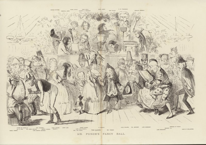 El Baile de Fantasía de Mr. Punch de John (after) Leech