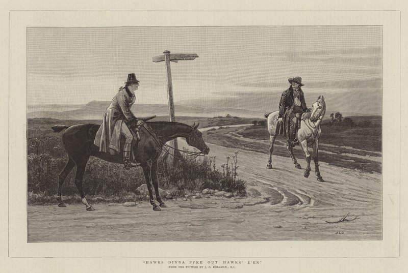 Los halcones no se sacan los ojos entre sí de John Charles Dollman