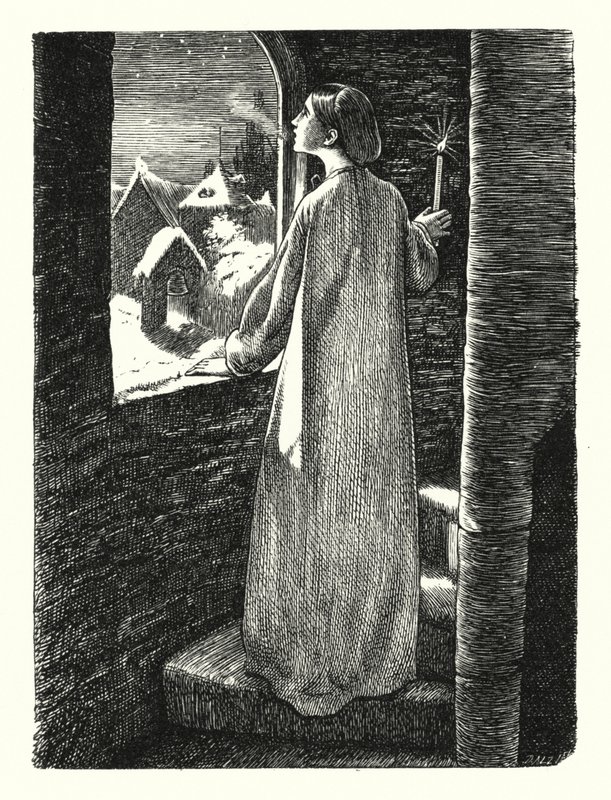La Víspera de Santa Inés de John Everett (after) Millais