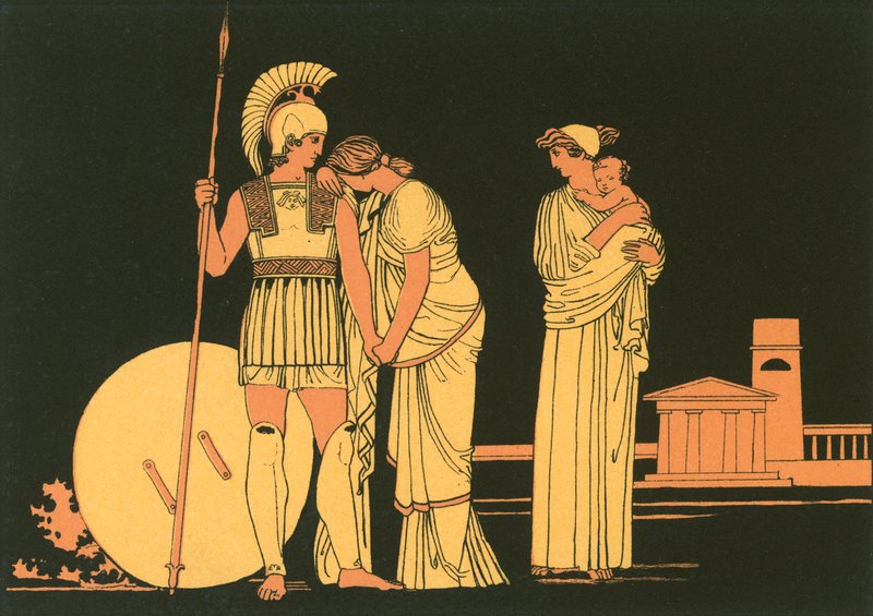 El encuentro de Héctor y Andrómaca de John Flaxman