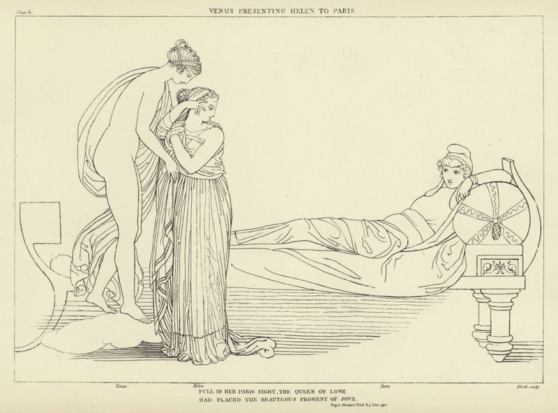 Venus Presentando a Helena a Paris de John Flaxman