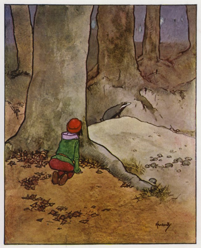 El tejón (litografía en color) de John Hassall