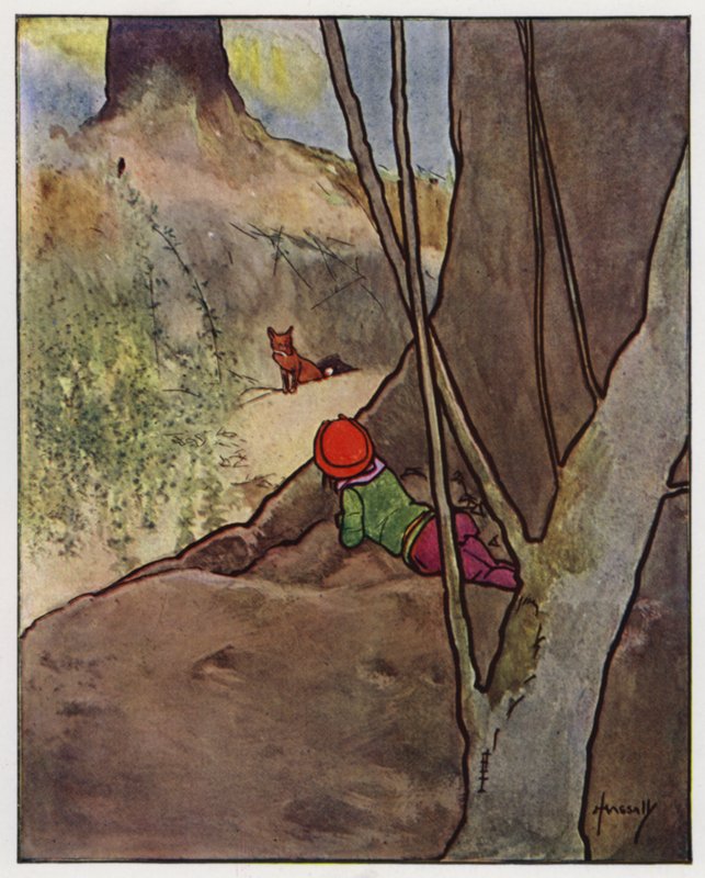 El zorro (litografía en color) de John Hassall