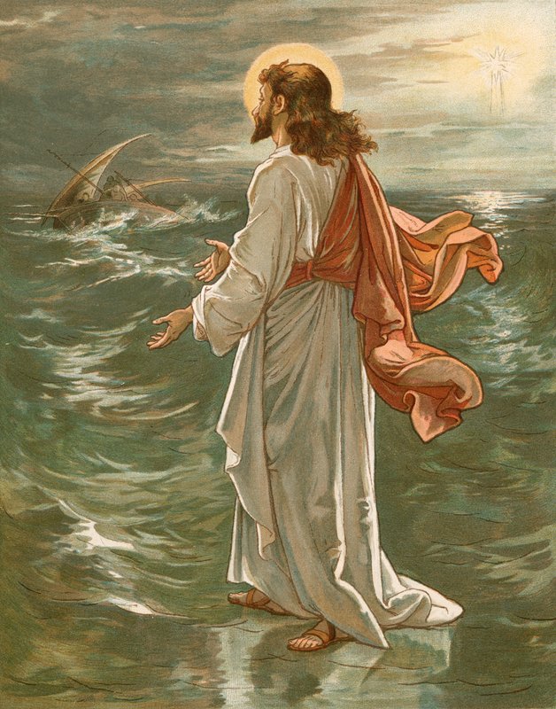 Cristo caminando sobre las aguas de John Lawson