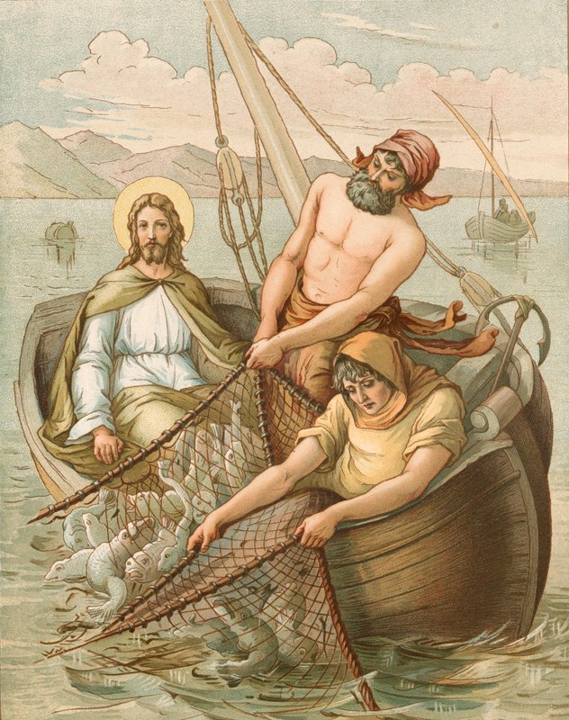 Jesús pescando de John Lawson
