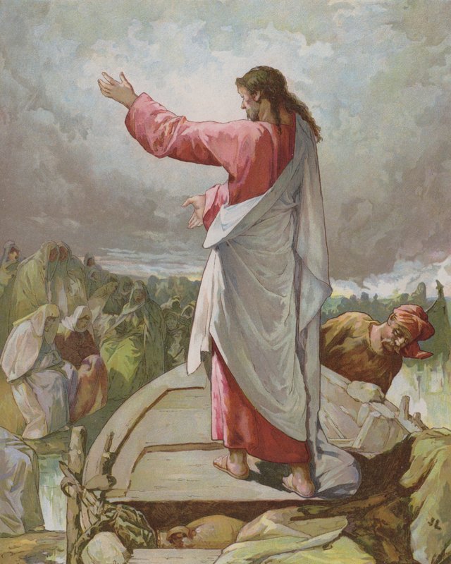 Jesús predicando desde el bote de John Lawson