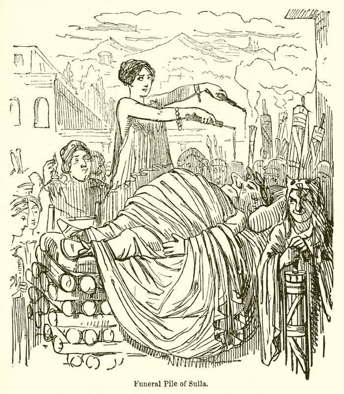Pira Funeraria de Sila de John Leech