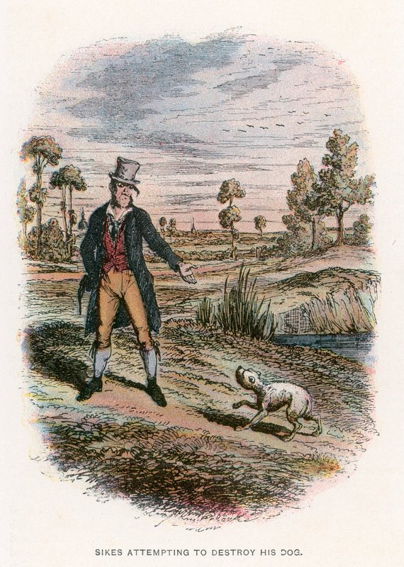 Ilustración para Oliver Twist de John Leech